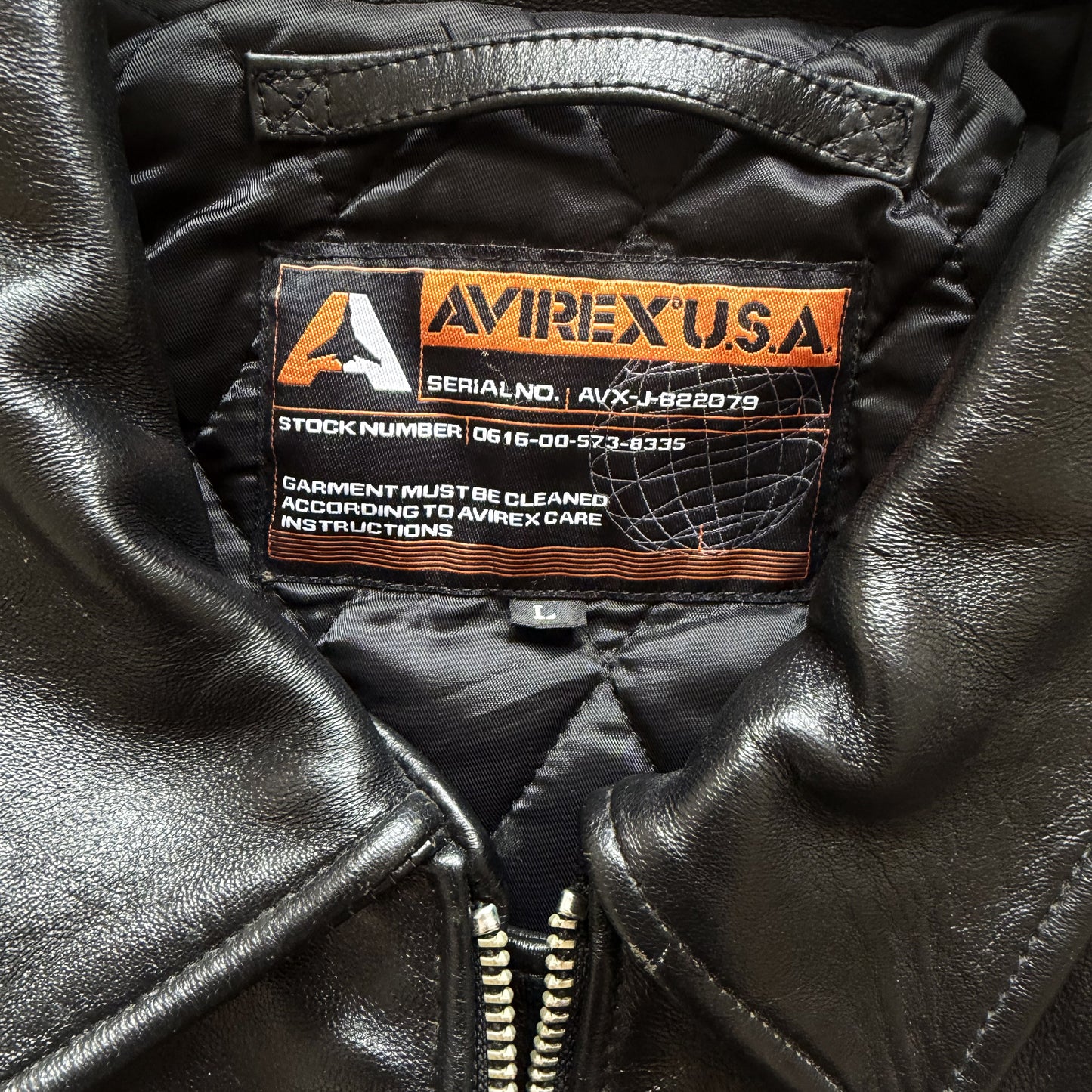 Avirex 'Rides & Rims' Leather Varsity Jacket - L | Large, Black
