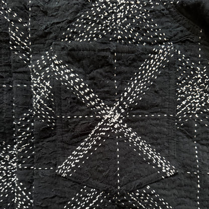 Boro Sashiko Distressed Denim Trucker Jacket - XL