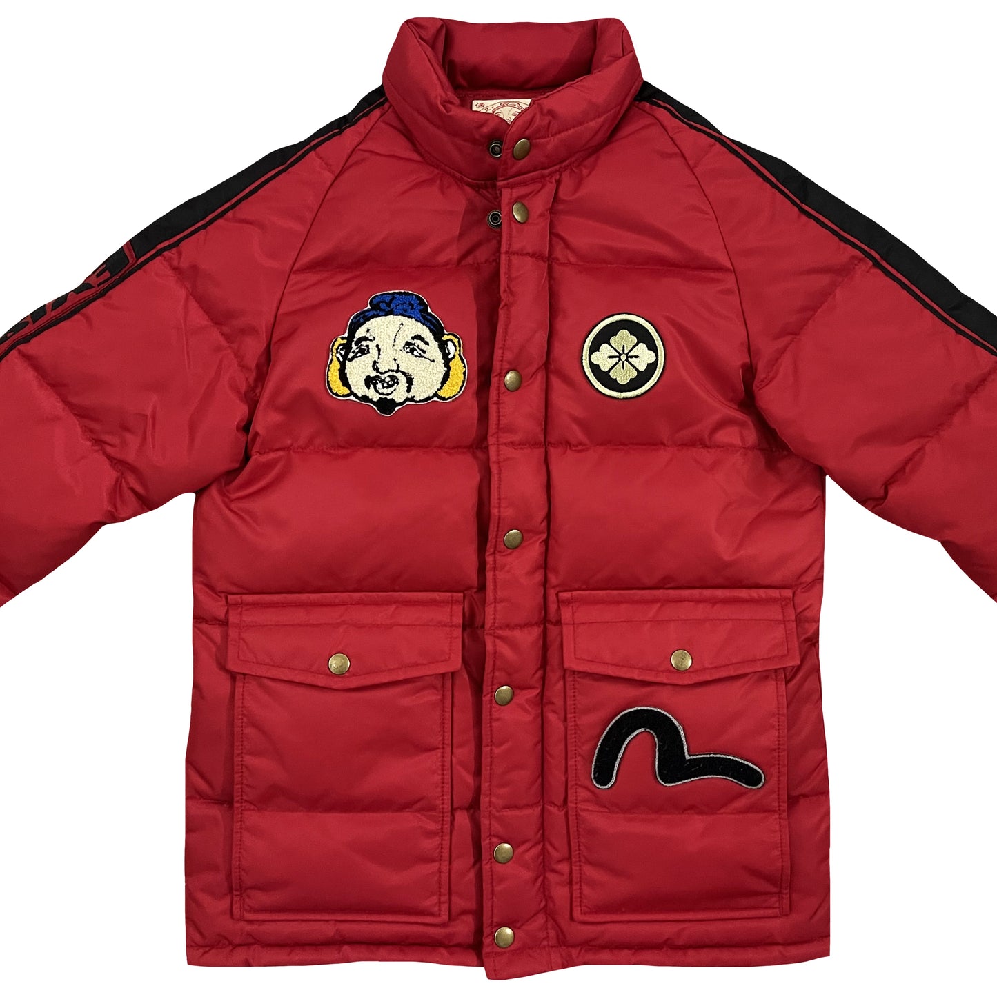 Evisu Puffer Jacket - S | Small, Red