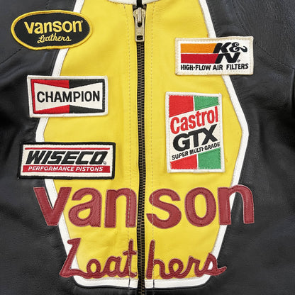 Vanson Leathers One Star Motorcycle Racer Jacket - L