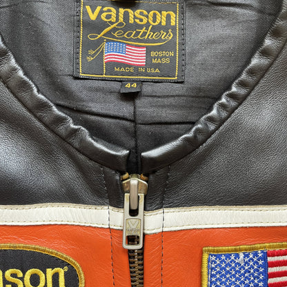 Vanson Leathers Motorcycle Racer Jacket - L