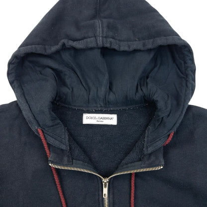 Vintage 2000s Dolce & Gabbana Athletic Zip Up Hoodie Size L | Large, Burgundy