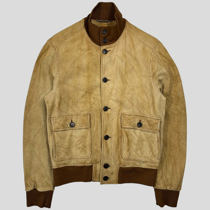 Dolce & Gabanna 00’s Goatskin Leather Flight Jacket - M | Default Title, Multicoloured