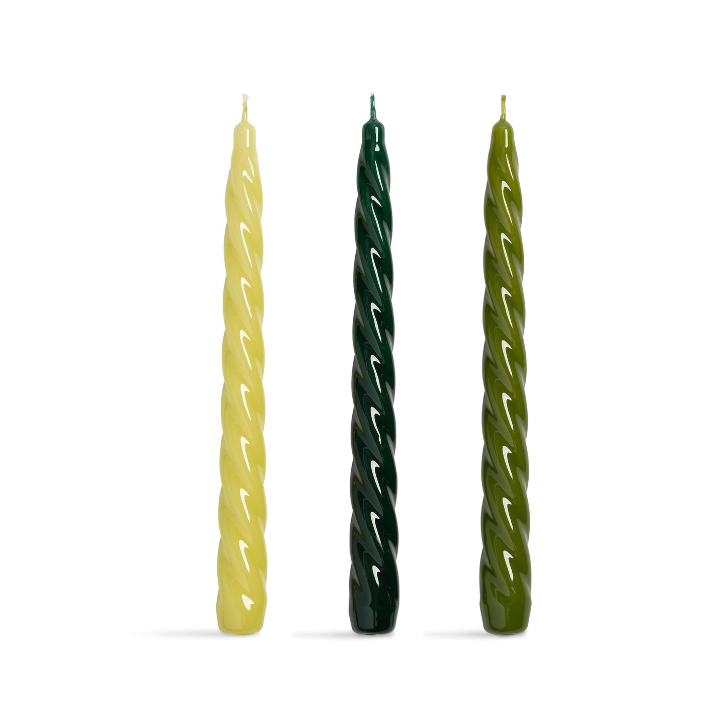 &Klevering Candle Bravo Green Set of 3