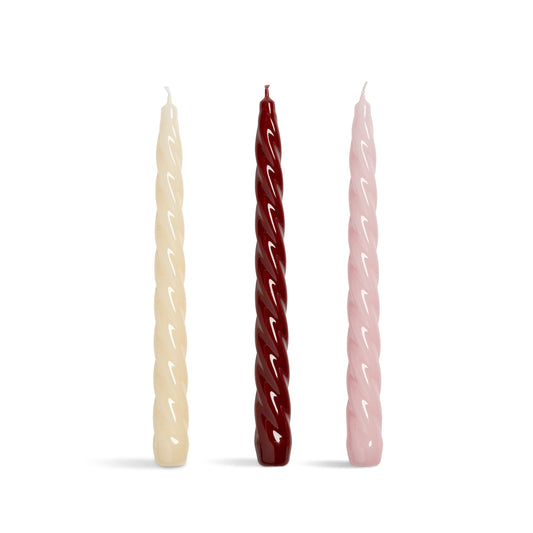 &Klevering Candle Bravo Reds Set of 4