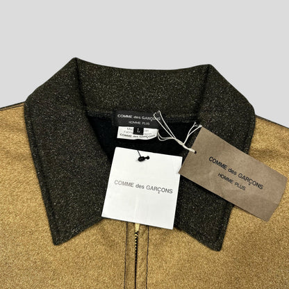 CDG Homme 2011 Gold Glitter Work Jacket - L (M) | Medium, Gold