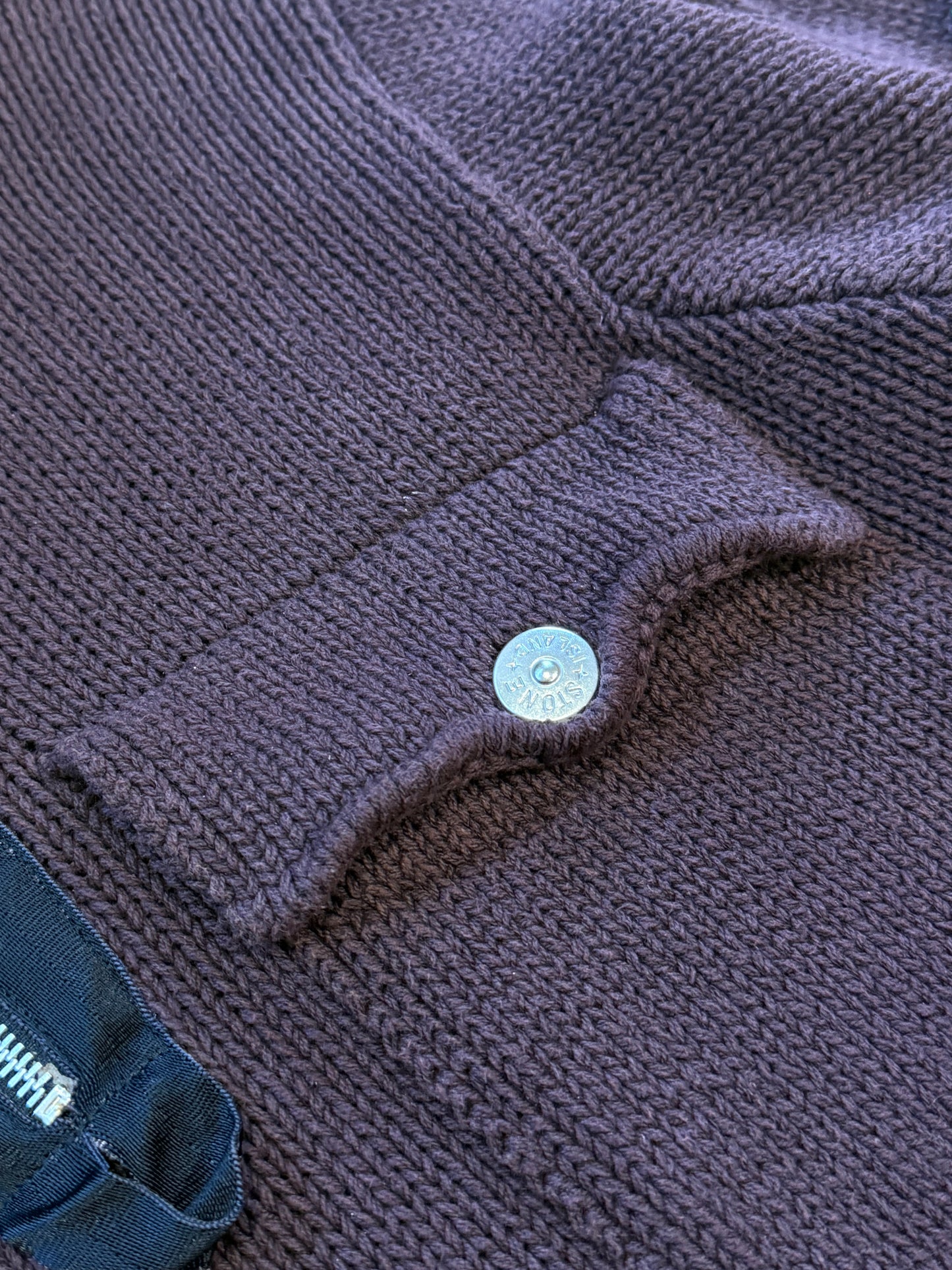 Stone Island SS/2000 Cable Knit Quarter Zip M