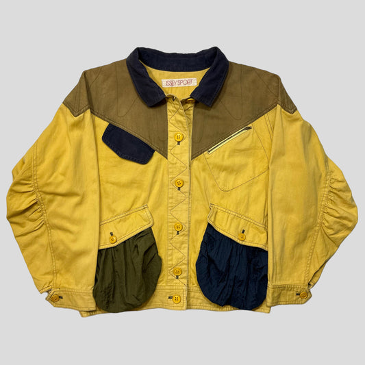 Issey Miyake Sport 1970’s Colourblock Cropped Fishing Jacket - M