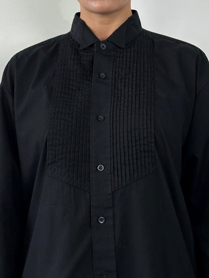 Vintage Pure Cotton Tuxedo Shirt - XL