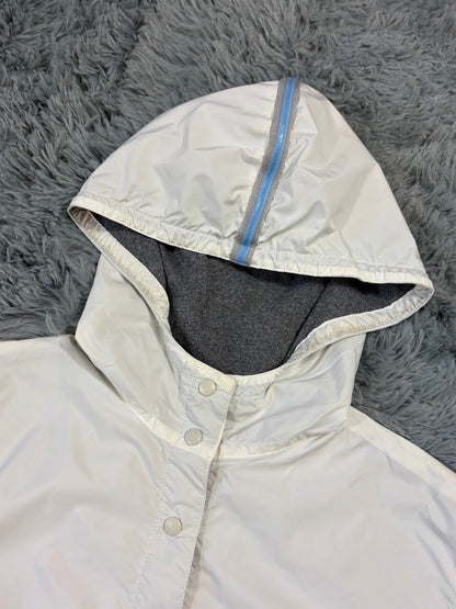 Prada Sport SS00 Gel Seam White Nylon Hooded Gilet Jacket - S | O/S, Multicoloured