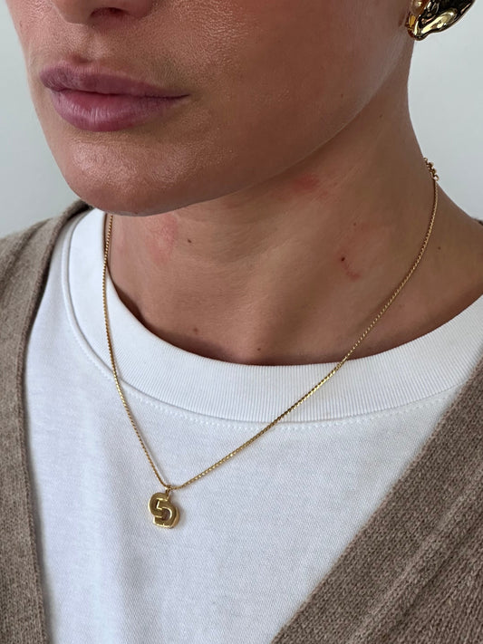 Christian Dior 16” Gold Plated Logo Pendant Necklace