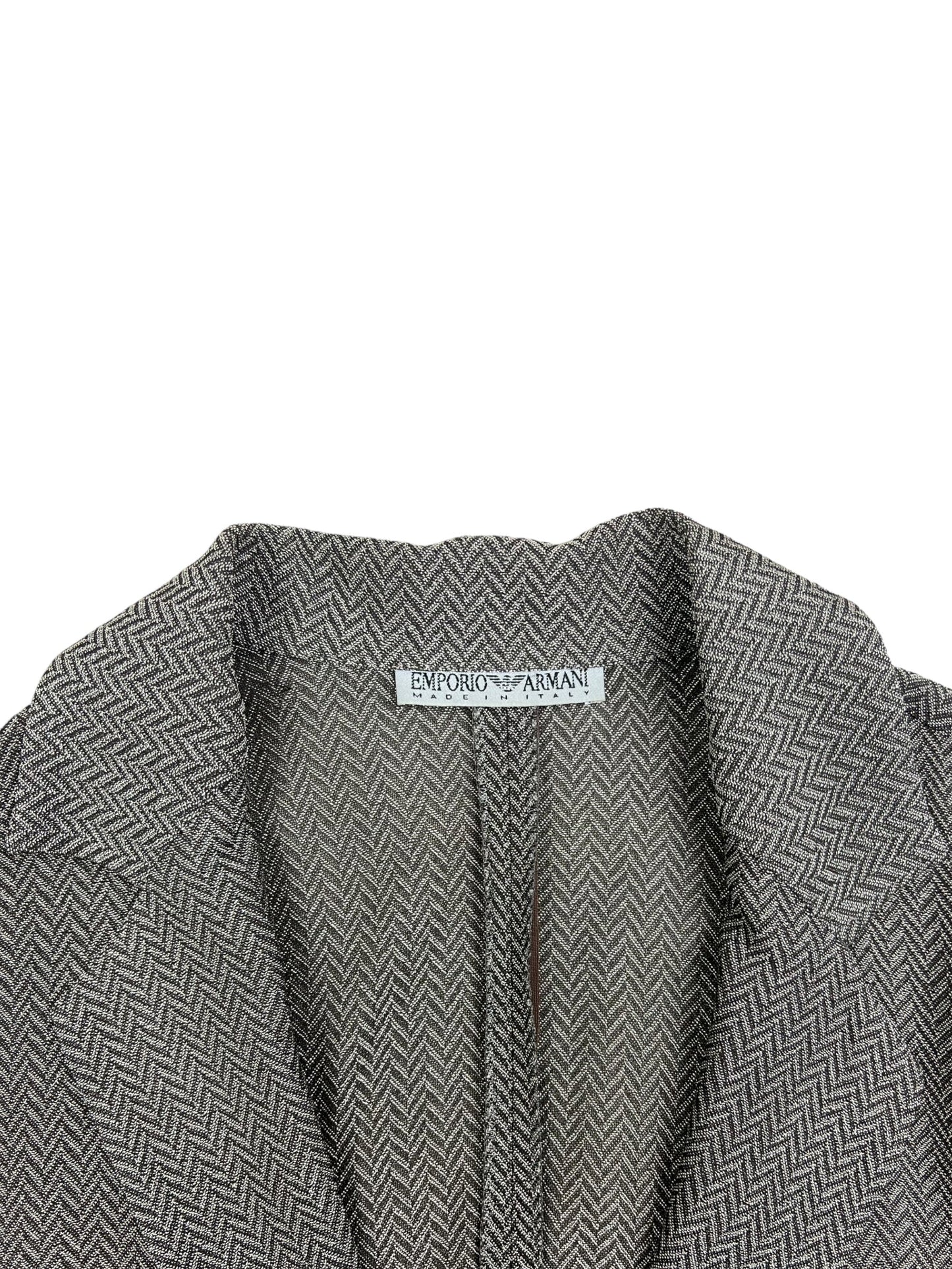 Emporio Armani 1990s herringbone trouser suit