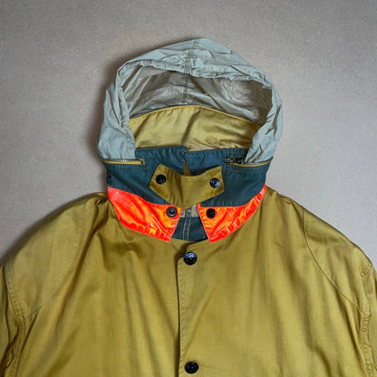 S/S 1990 Gold Yellow Hidden Reflective Collar Raso Gommato Safety Jacket