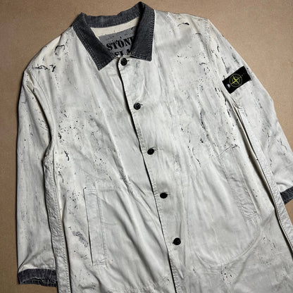 S/S 1985 Light Grey Raso Gommato Marina Rain Coat