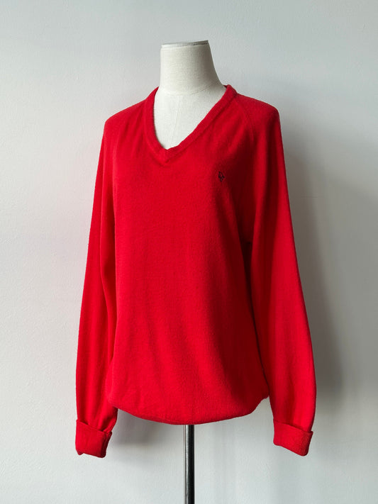 Christian Dior 1990s V-neck logo jumper in size M, featuring classic Dior branding and a stylish V-neck design.