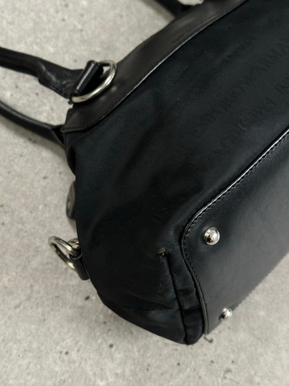 Emporio Armani 2000s Nylon Monogram Shoulder Bag