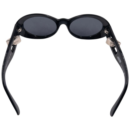 Vintage 90s Gianni Versace Embossed Sunglasses | O/S, Black