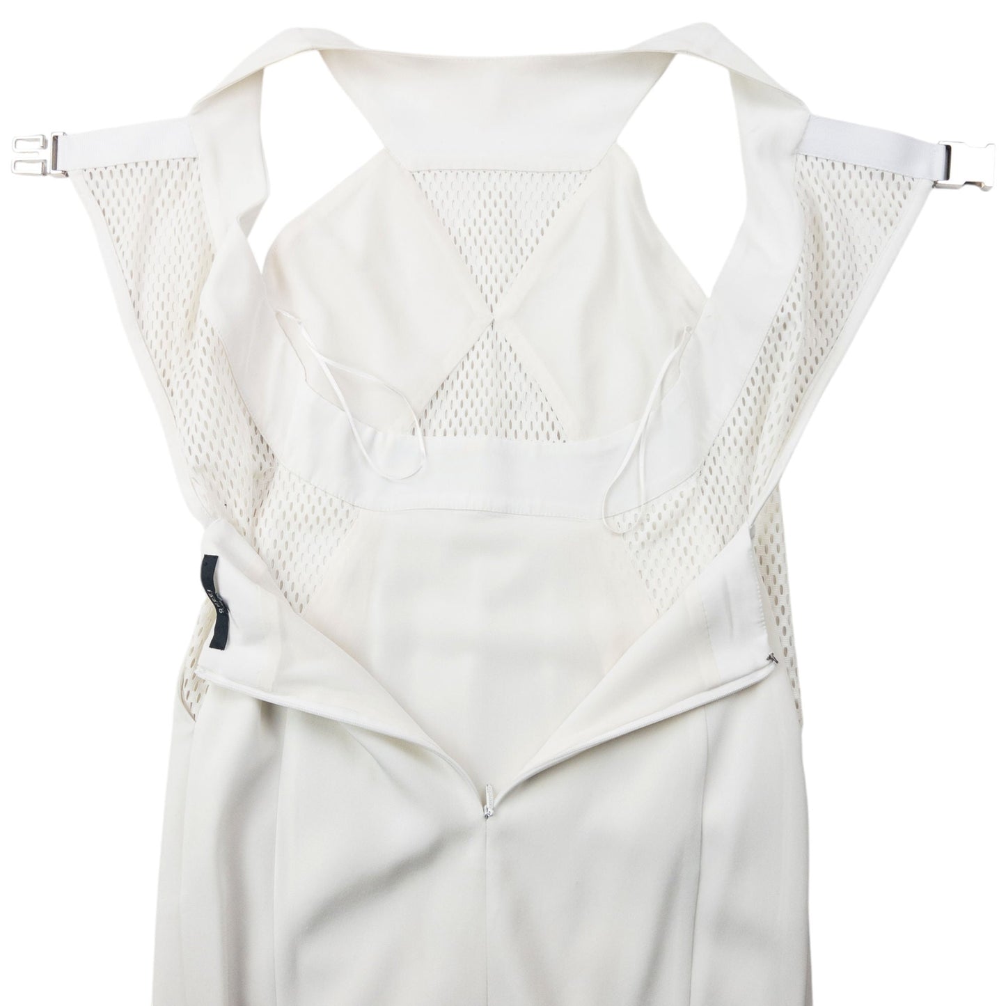 Vintage 2000s Gucci By Tom Ford Mesh Panel Dress Womens Size S | Small, White