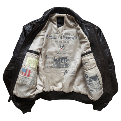 Avirex 'Wild Child' 1987 A2 Leather Flight Jacket - S / M | S / M, Red