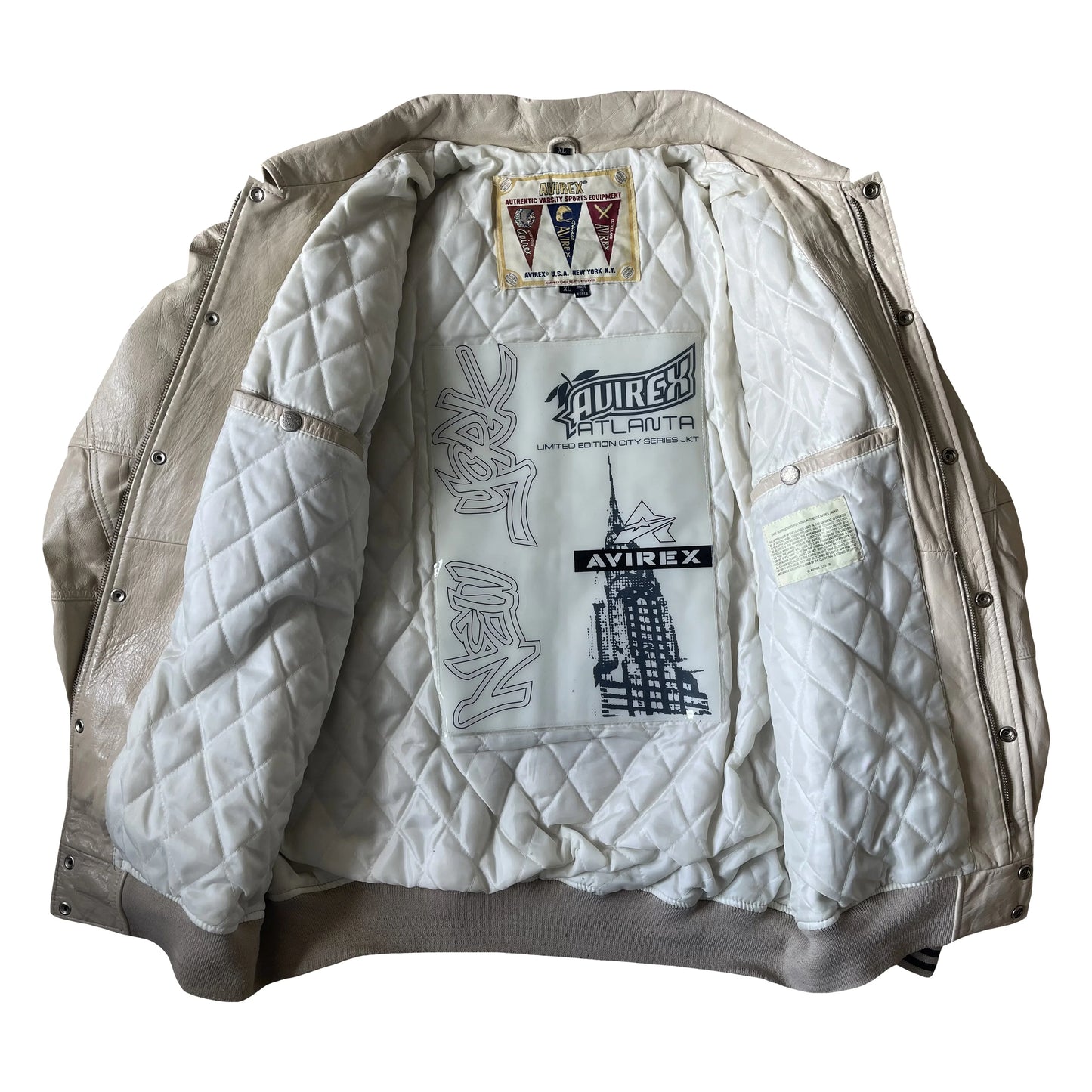 Avirex Leather Varsity Jacket - XL