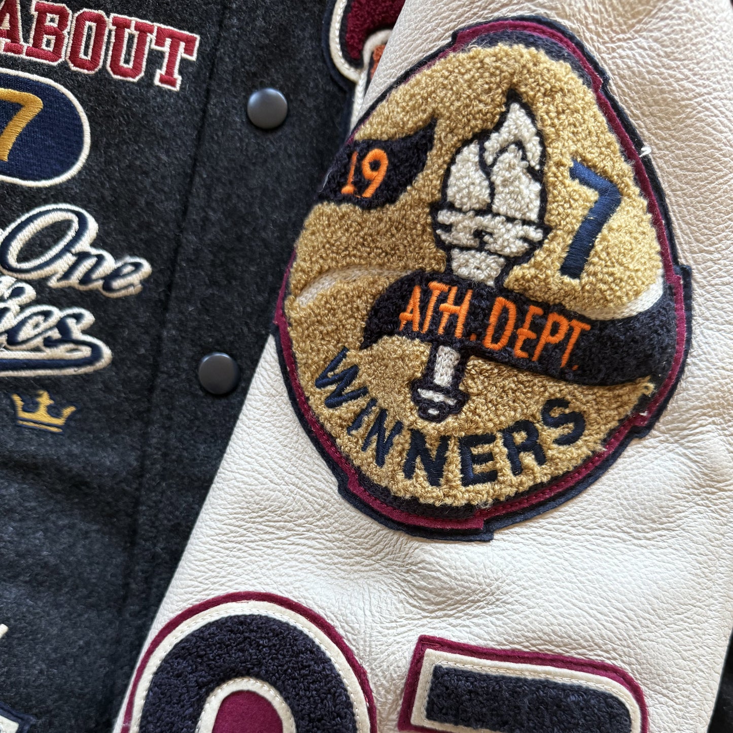 Champion 'Fair and Square Champion' Varsity Jacket - M