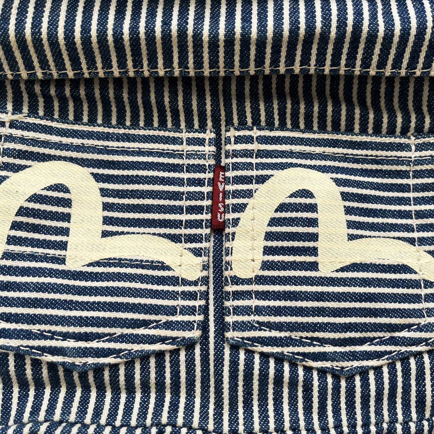 Evisu Hickory Pinstripe Multipocket Side Bag