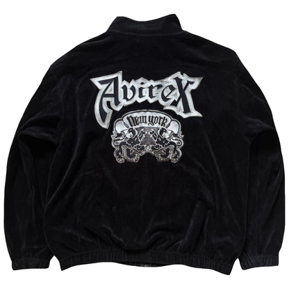 Avirex Lions x XLarge Velour Track Top - L | O/S, Black