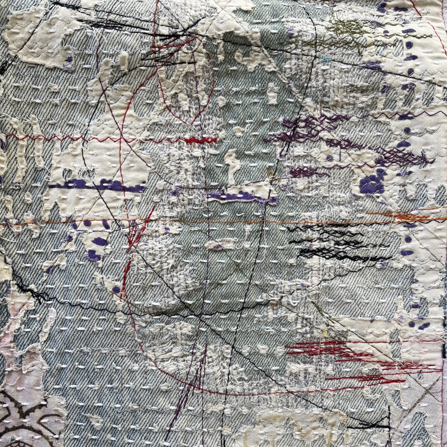 Boro Bandana Sashiko Distressed Jeans - W30"