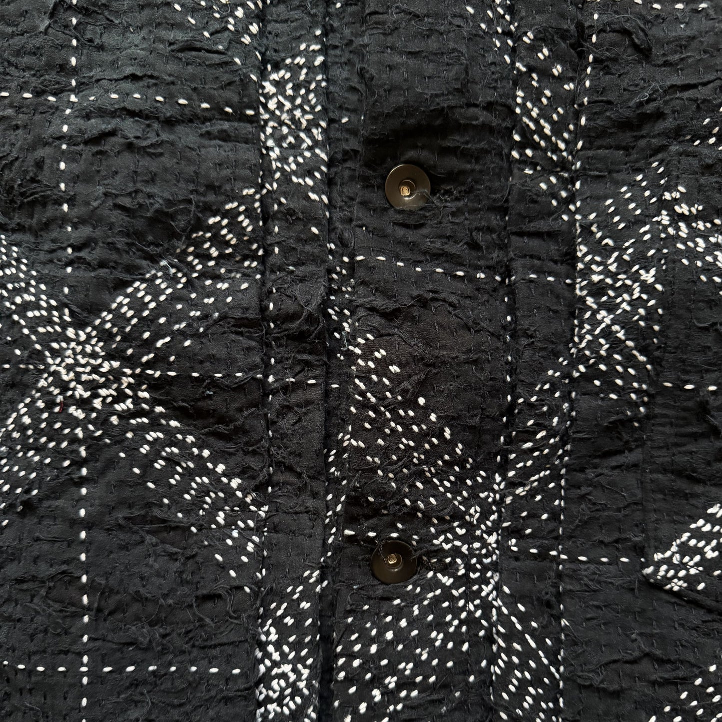 Boro Sashiko Distressed Denim Trucker Jacket - XL