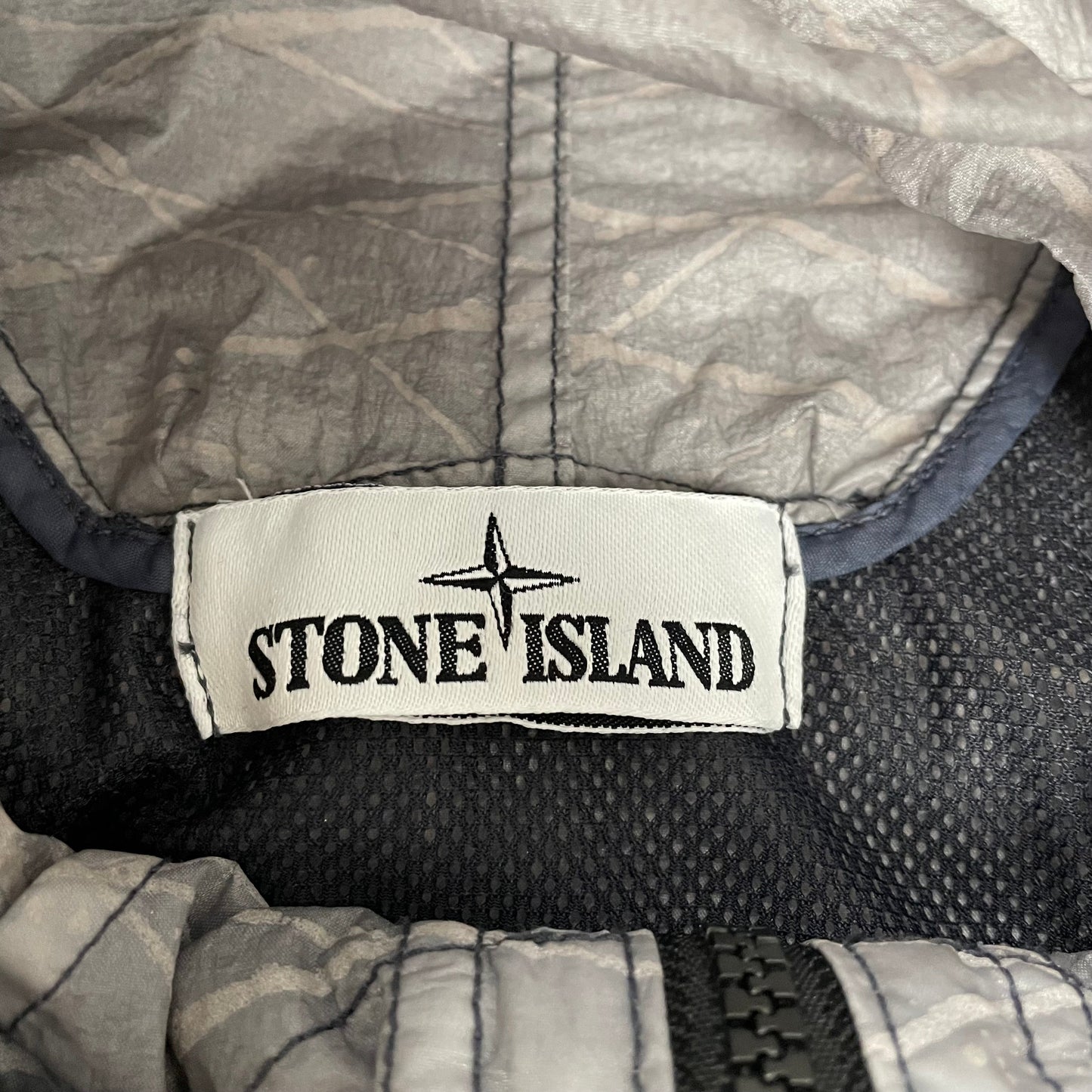 Stone Island Reflective Grid on Lamy-TC Jacket, Size Medium | O/S, Grey