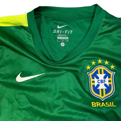 Nike 2013/14 Brazil Training Shirt In Green ( S )