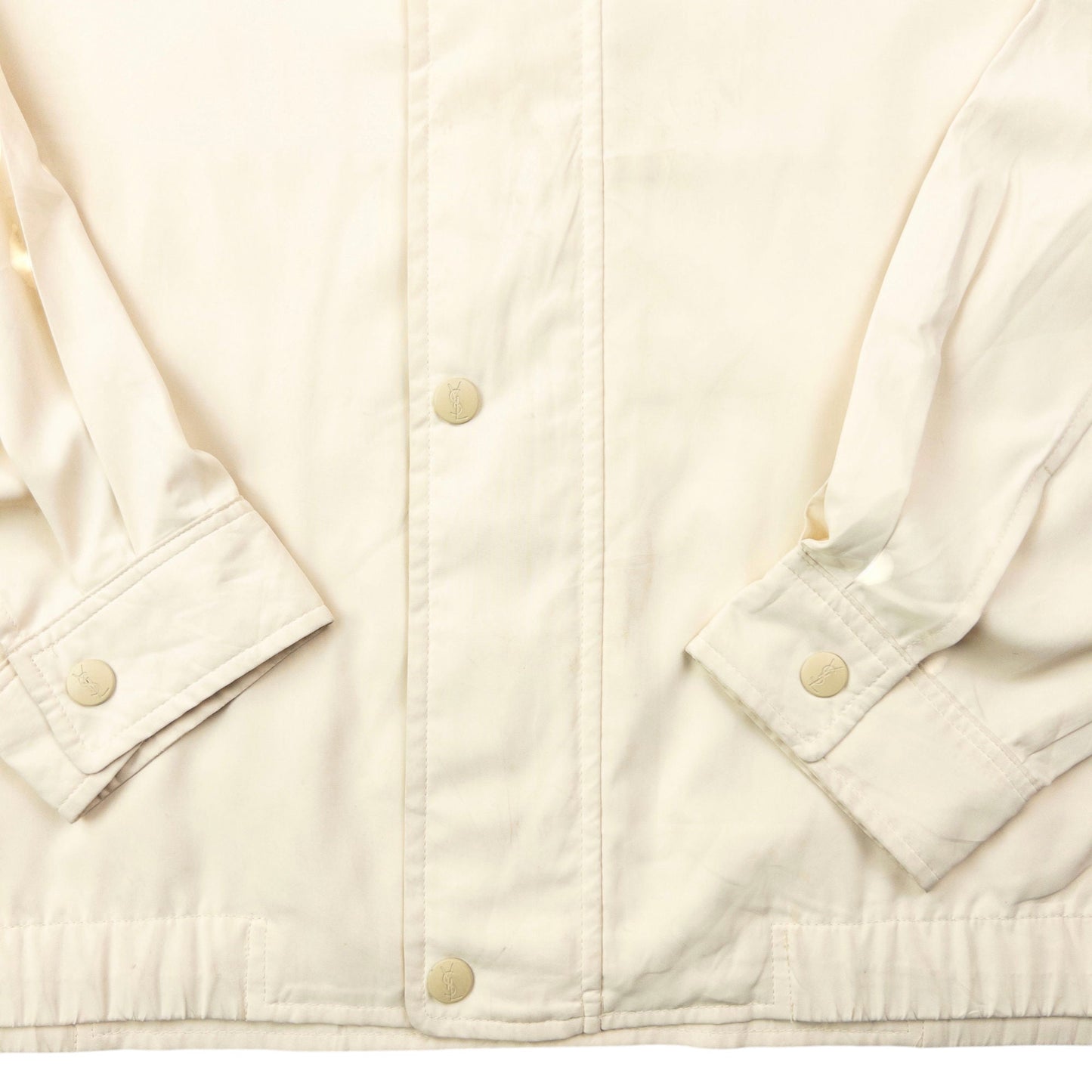 Vintage 90s YSL Yves Saint Laurent Harrington Jacket Size L | Large, Cream