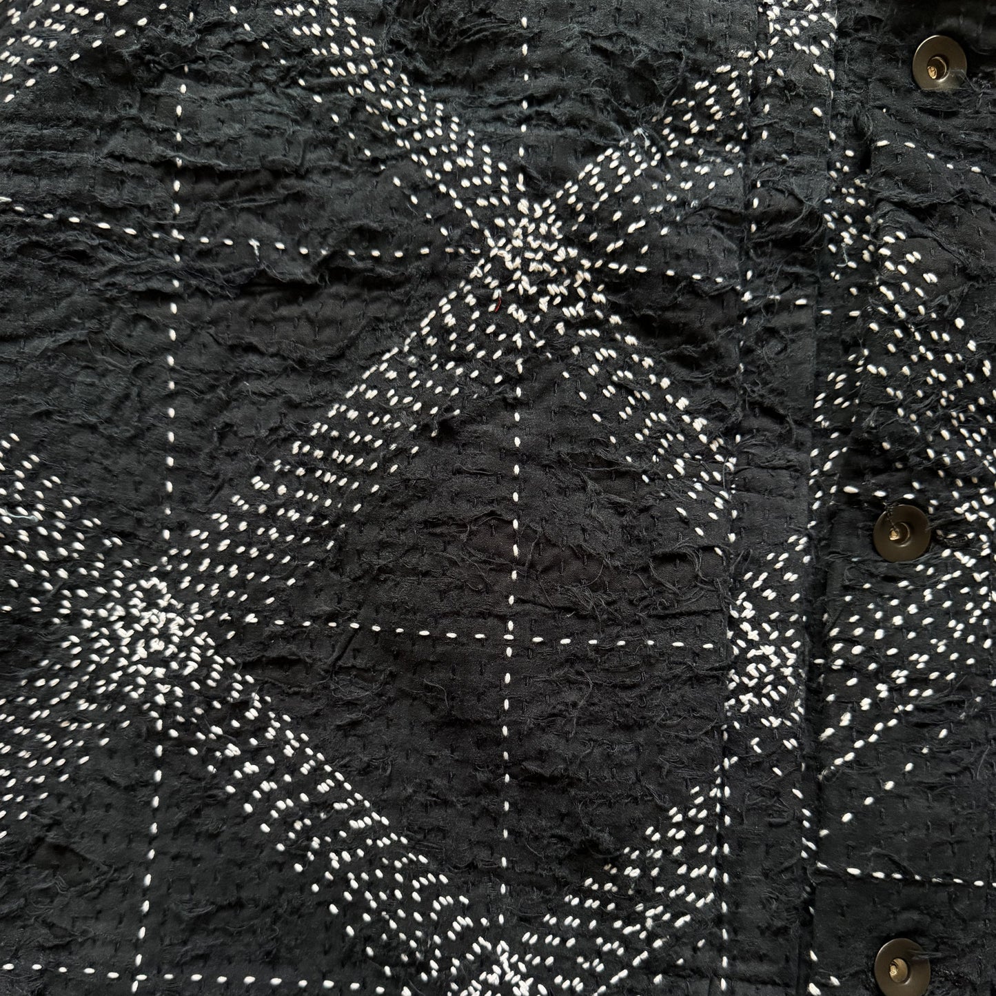 Boro Sashiko Distressed Denim Trucker Jacket - XL