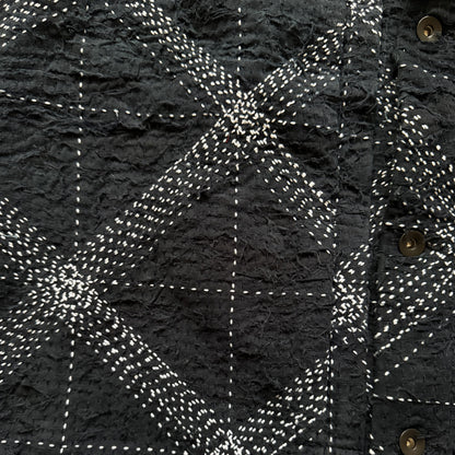 Boro Sashiko Distressed Denim Trucker Jacket - XL