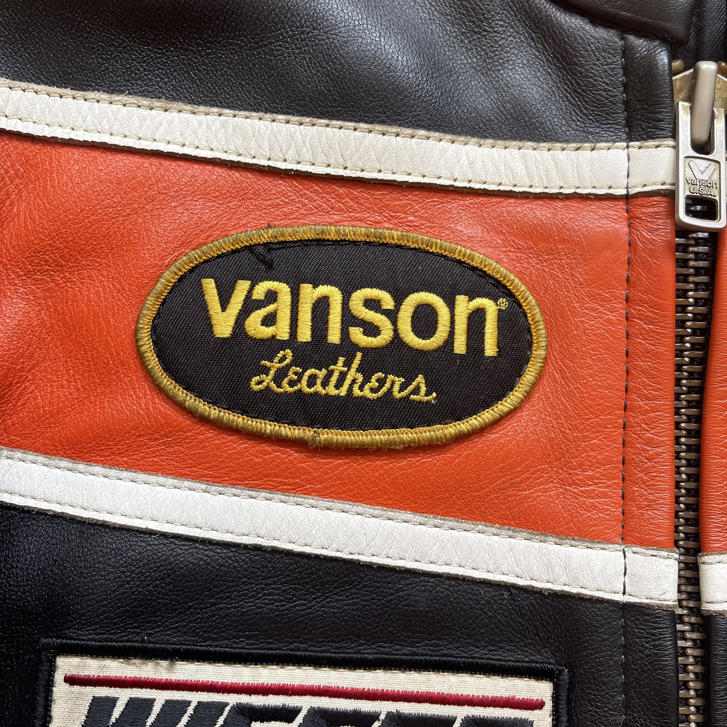 Vanson Leathers Motorcycle Racer Jacket - L