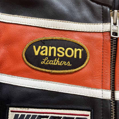 Vanson Leathers Motorcycle Racer Jacket - L