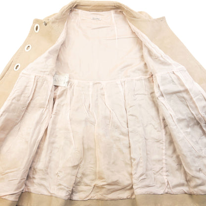 Vintage 2010 Miu Miu Leather Trench Jacket Womens Size S | Small, Beige