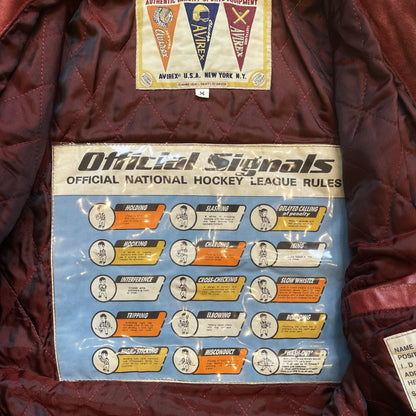 Avirex All Star Goalers Leather Varsity Jacket - M