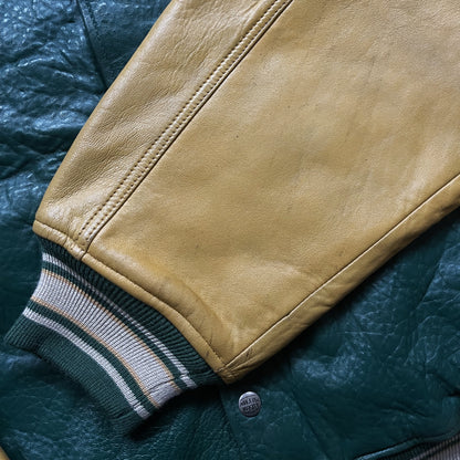 Avirex 'Alaskan Wild Bears' Leather Varsity Jacket - M