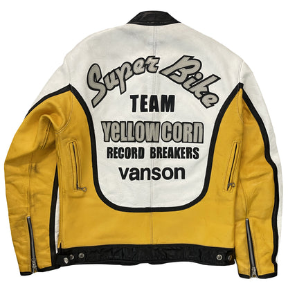 Vanson Leathers x Yellow Corn Motorcycle Racer Jacket - M