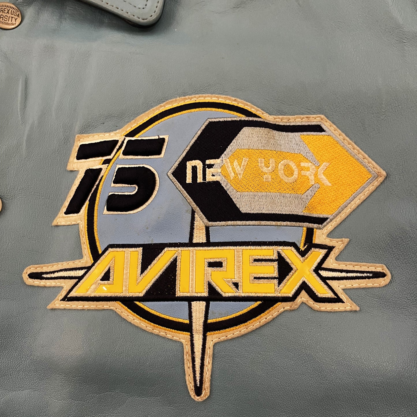 Avirex New York Leather Varsity Jacket - L