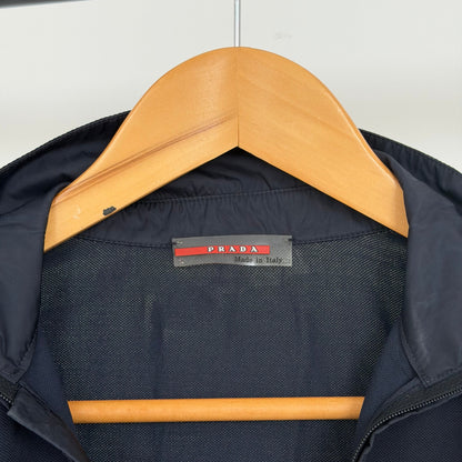 ss1999 prada sport zip up sleeveless top | O/S, Navy