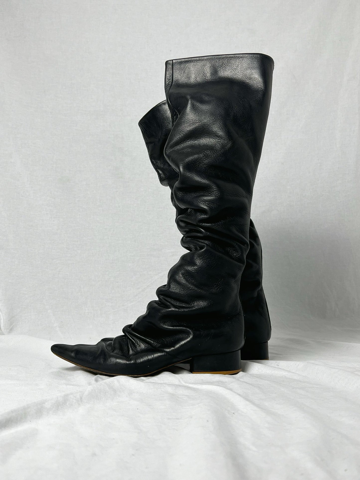ANN DEMEULEMEESTER KNEE HIGH BOOTS | DEFAULT TITLE, Black