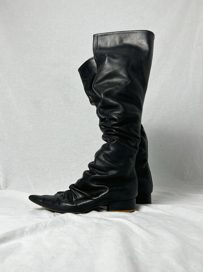 ANN DEMEULEMEESTER KNEE HIGH BOOTS | DEFAULT TITLE, Black