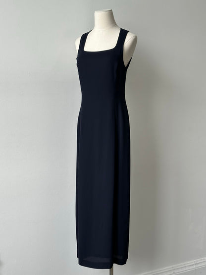 Mani 1990s Square Neck Floor Length Dress - M