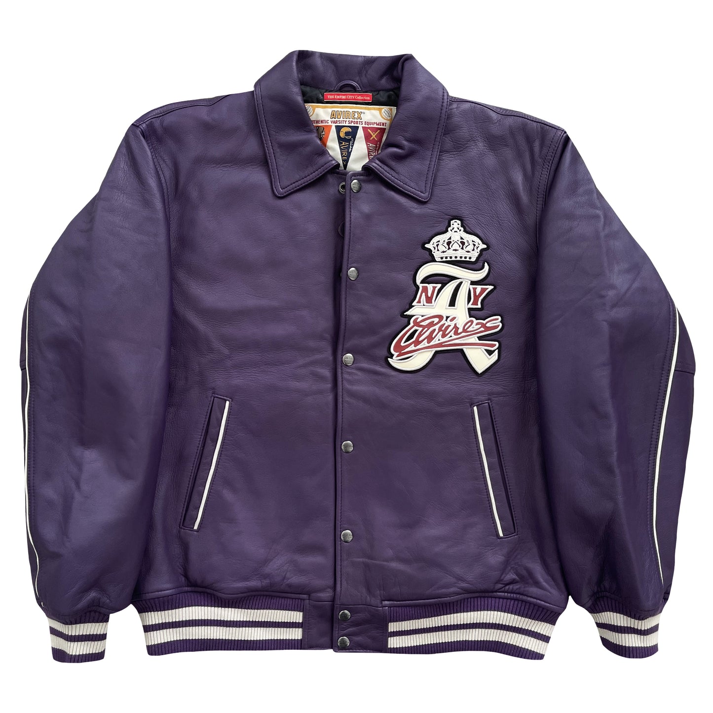 Avirex New York Leather Varsity Jacket - L