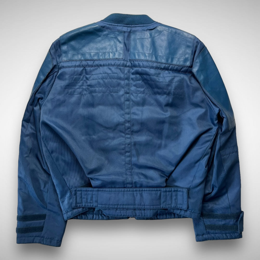 Diesel Leather Panel Nylon Bomber Jacket (1990s)