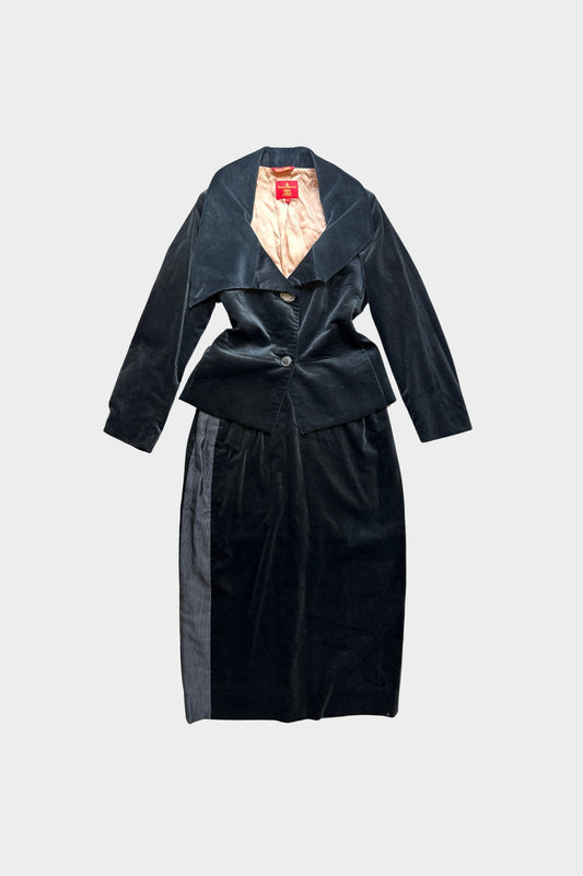 Vivienne Westwood Velvet Black Skirt Suit