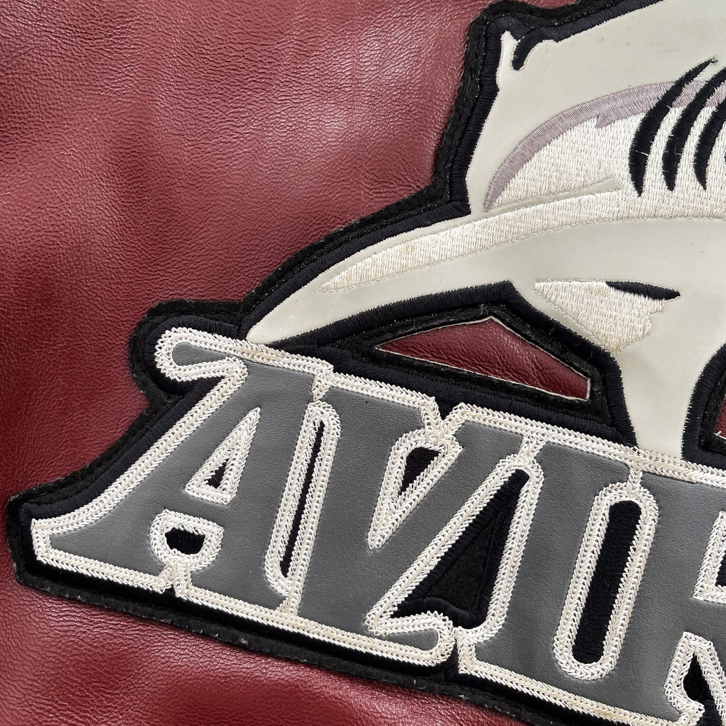 Avirex West Indies Sharks Leather Varsity Jacket - M