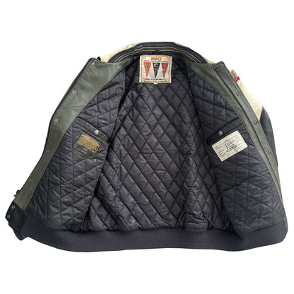 Avirex Wildbears Leather Varsity Jacket - XL | XL, Black